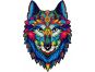 Puzzler Dřevěné barevné puzzle Majestátní vlk 2