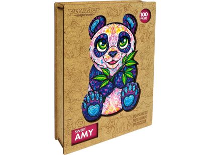 Puzzler Puzzle dřevěné barevné Milá Amy 100 dílků