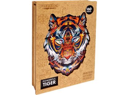 Puzzler Puzzle dřevěné barevné Mocný tygr 160 dílků