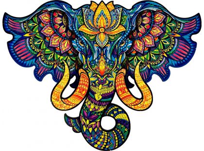 Puzzler Puzzle dřevěné barevné Posvátný slon 160 dílků