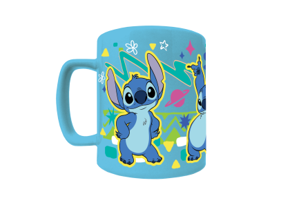 Pyramid International Lilo a Stitch hrnek s návlekem Stitch modrý