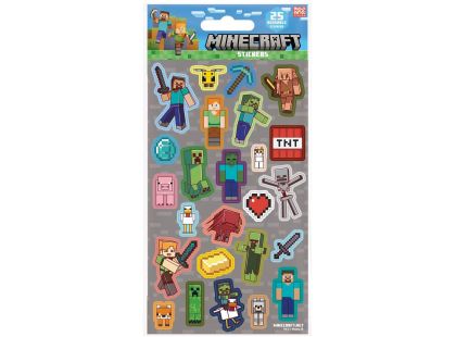 Pyramid International Minecraft Samolepky šedé