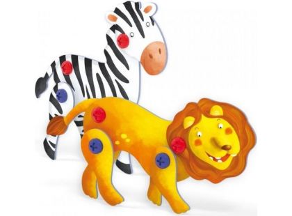 Quercetti Tecno Puzzle 3D lev a zebra