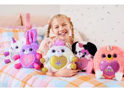 Rainbocorns Plyšový jednorožec s korunkou fialový králíček