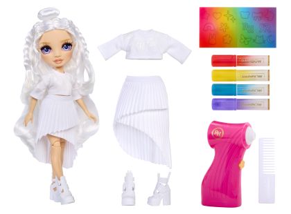 Rainbow High Air Brush panenka - fialové oči