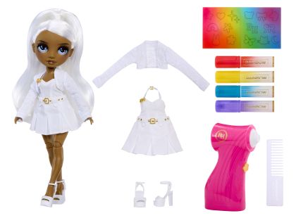 Rainbow High Air Brush panenka - šedé oči