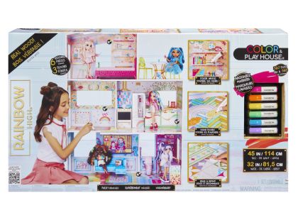 Rainbow High Color dům - Poškozený obal