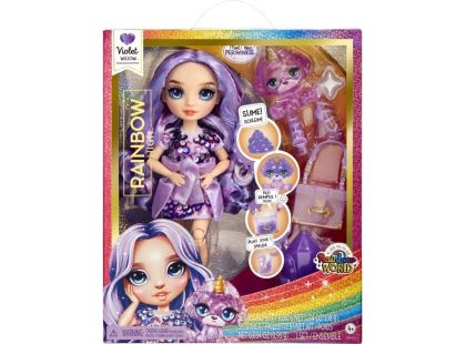 Rainbow High Fashion panenka se zvířátkem - Violet Willow