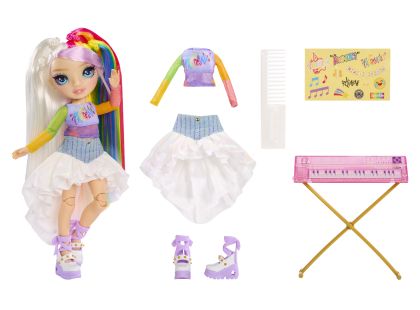 Rainbow High Junior Fashion panenka v rockové kapele - Amaya