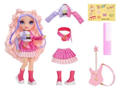 Rainbow High Junior Fashion panenka v rockové kapele - Bella