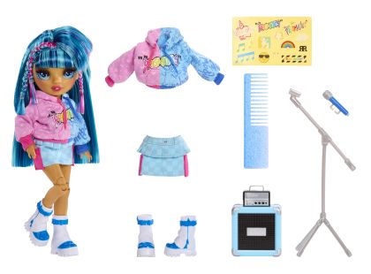 Rainbow High Junior Fashion panenka v rockové kapele - Skyler