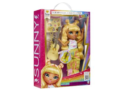 Rainbow High Junior Fashion panenka v rockové kapele - Sunny