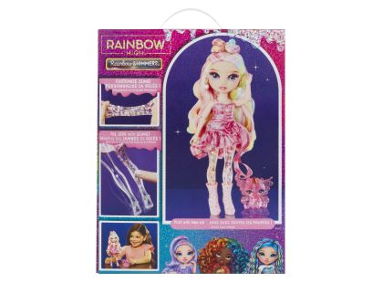 Rainbow High Panenka se slizem a třpytkami - Bella (pink) - Poškozený obal