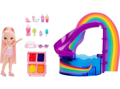 Rainbow High Sada s malou sestřičkou – bazén