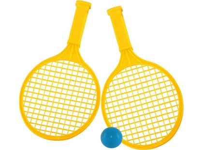 Raketa plážová střední soft tenis barevný žluté