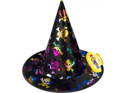 Rappa Dětský čarodějnický klobouk s lebkami