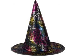 Rappa Dětský čarodějnický klobouk s pavučinou