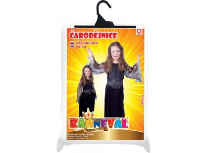 Rappa Dětský kostým Černá čarodějnice 110 - 116 cm
