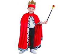 Rappa Dětský kostým královský plášť 104 - 136 cm