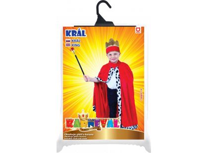 Rappa Dětský kostým královský plášť 104 - 136 cm