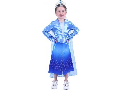 Rappa Dětský kostým modrý zimní princezna vel. M