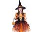 Rappa Dětský kostým oranžová čarodějnice s kloboukem 117 - 128 cm 2