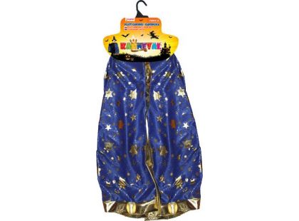 Rappa Dětský kostým Kouzelnický modrý plášť s hvězdami 104 - 150 cm