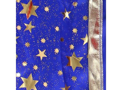 Rappa Dětský kostým Kouzelnický modrý plášť s hvězdami 104 - 150 cm
