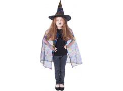 Rappa Dětský plášť čarodějnice s kloboukem 104 - 150 cm