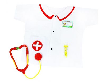 Rappa Dětský kostým Zdravotnický plášť s doplňky
