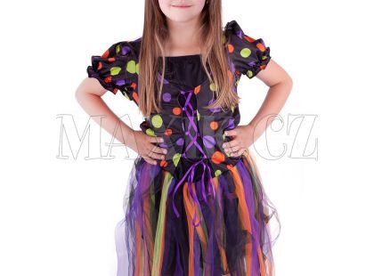 Rappa Dětský kostým Čarodějnice s dlouhou sukní vel. M