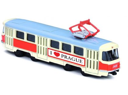 Rappa kovová tramvaj 16 cm na zpětný chod Praha