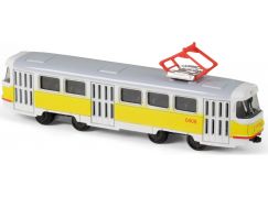 Rappa Kovová tramvaj žlutá 16 cm