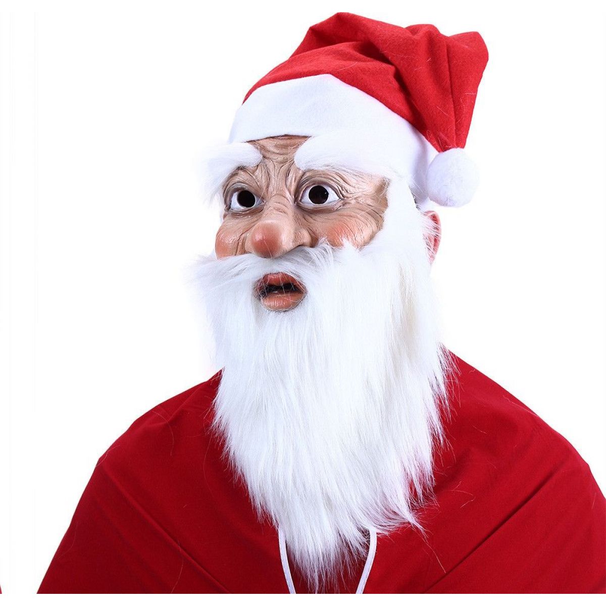 Rappa Maska Santa Claus s čepicí a vousy