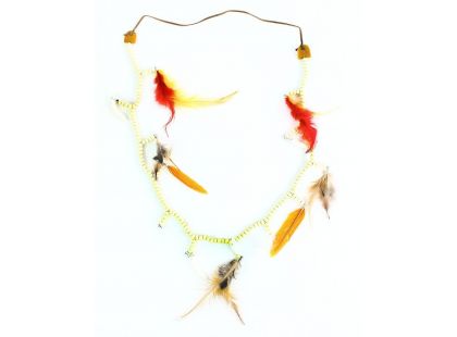 Rappa náhrdelník indiánský s barevným peřím