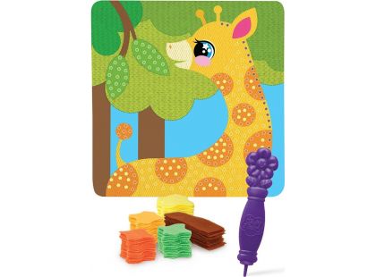 Rappa Obrázek kreativní žirafa s textilem