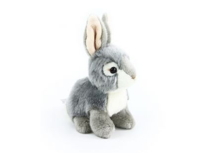 Rappa plyšový králík  16 cm Šedo - bílý Eco Friendly
