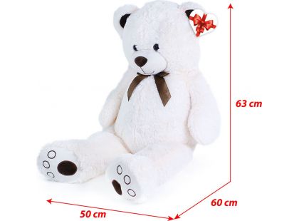Rappa Plyšový medvěd Tonda 100 cm bílý