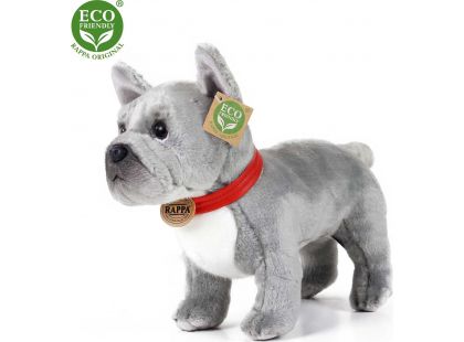 Rappa Plyšový pes buldoček šedý 30cm Eco Friendly
