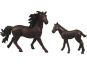 Rappa Sada koně 2 ks s ohradou tmavě hnědý s černou hřívou 2