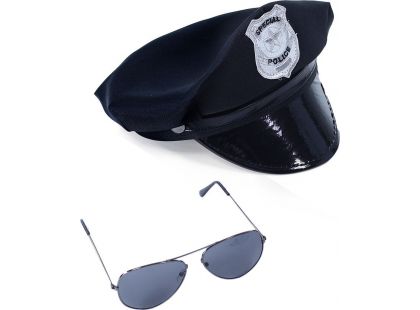 Rappa Sada Policejní čepice s brýlemi větší