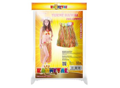 Rappa sukně Hawaii 72 cm dospělá barevná
