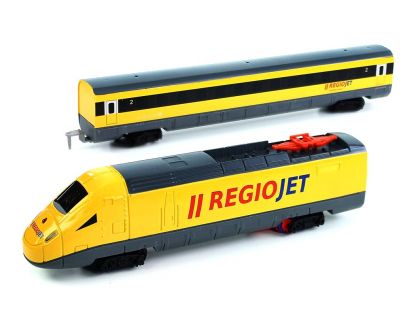 Rappa vlak žlutý RegioJet se zvukem a světlem funkční model soupravy