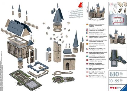 Ravensburger 112593 3D Puzzle Harry Potter Bradavický hrad 540 dílků - Poškozený obal
