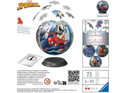 Ravensburger 115631 Puzzle-Ball Spiderman 72 dílků