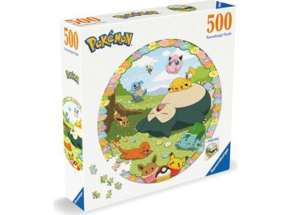 Ravensburger 120011316 Kruhové puzzle: Roztomilí Pokémoni 500 dílků