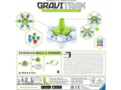 Ravensburger Stavebnice rozšíření GraviTrax Kuličky a centrifuga 8 dílků