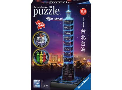 Ravensburger 3D puzzle Noční edice Taipei 216 dílků