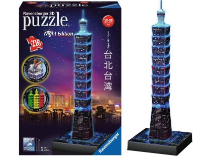 Ravensburger 3D puzzle Noční edice Taipei 216 dílků