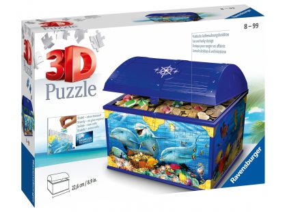Ravensburger 3D Puzzle Úložná krabice s víkem Podvodní svět 216 dílků